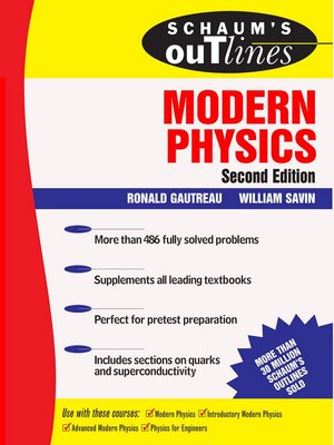 cover image of Schaum's Outline of Modern Physics